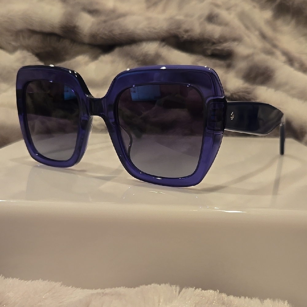 Kate Spade Naomi Blue Oversized Square Sunglasses Brand New in Case - Picture 2 of 13
